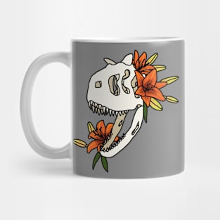 Carnotaurus and Lilies Mug